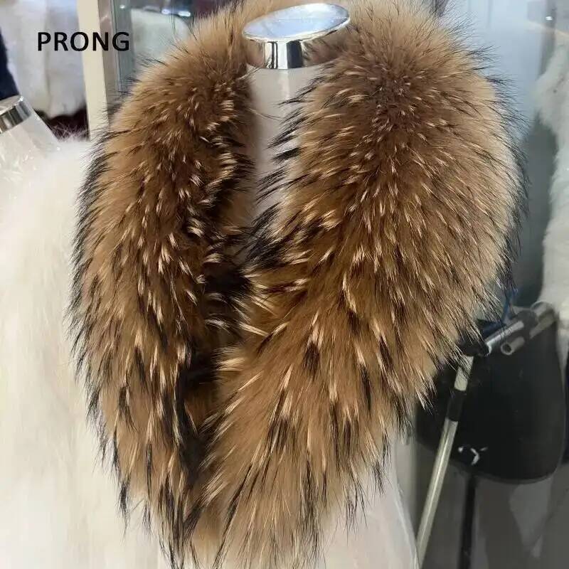 Winter Clothing Deals - Naturalny kołnierz z futra szopa Szalik