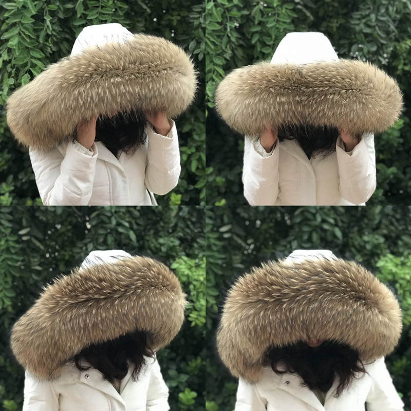 Winter Clothing Deals - Futrzany kołnierz damski zimowy naturalny kołnierz