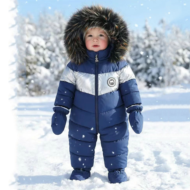 Winter Clothing Baby - Zimowy kombinezon dla noworodka z rękawiczkami,