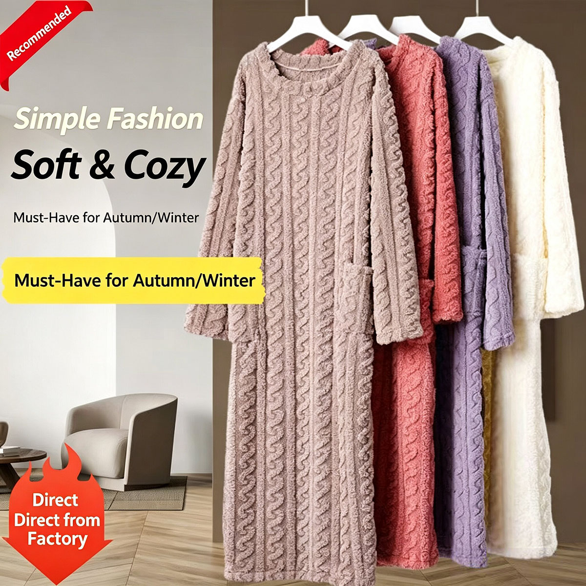 Zimowa koszula nocna z aksamit – Winter Clothing Deals recenzja i cena