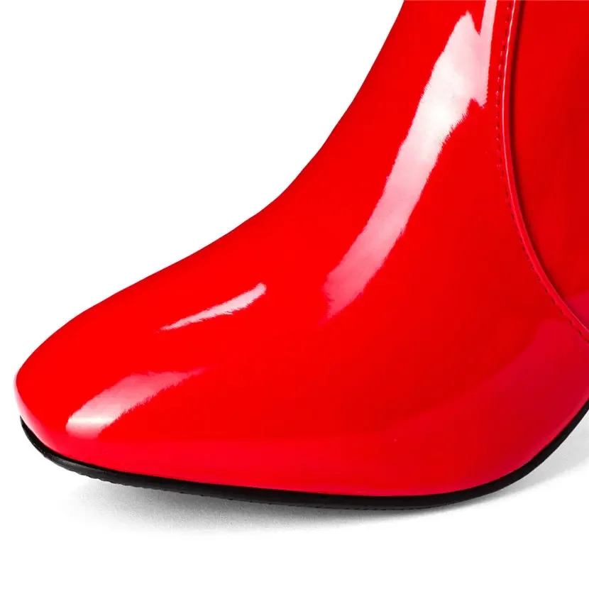 Red White Patent Leather Women – Winter Clothing Women'S recenzja i cena