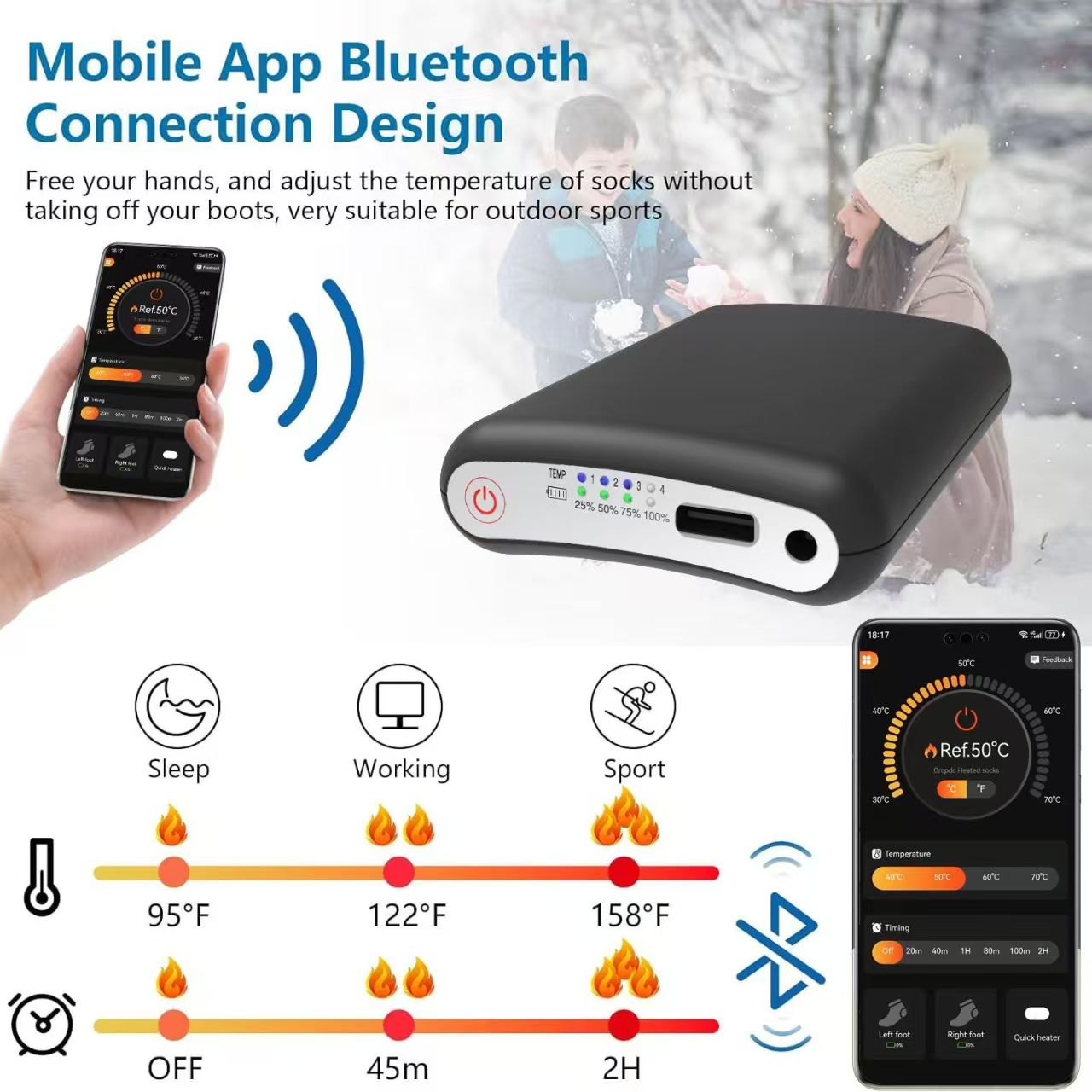 Wytrzymała bateria 5000mAh 5V  – Heated Insole Rechargeable recenzja i cena